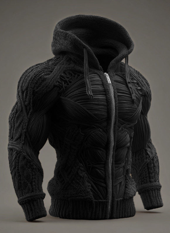 Hoodie Zippé Homme Imprimé Digital Moto — vue 2 — AZOTH