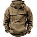 Hoodie Zippé Cordon Poche Homme Fashion — vue 3 — AZOTH