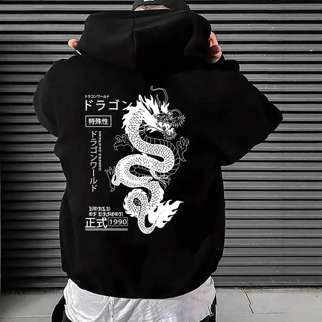Hoodie Dark Style Imprimé Américain — AZOTH