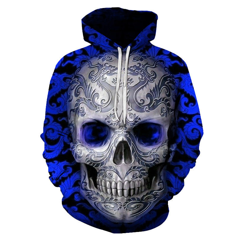 Hoodie Dragon Rouge Skull — vue 4 — AZOTH