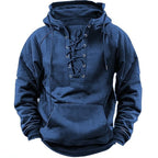 Hoodie Lacets Casual Sport Poche Homme — vue 9 — AZOTH