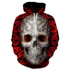 Hoodie Dragon Rouge Skull — AZOTH
