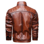 Veste Cafe Racer Cuir Synthétique Rétro Homme — vue 2 — AZOTH