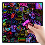 50 Stickers Néon Décoratifs — vue 2 — AZOTH