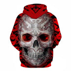 Hoodie Dragon Rouge Skull — vue 2 — AZOTH