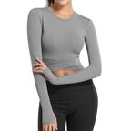 T-Shirt Crop Yoga Sport Femme — vue 4 — AZOTH