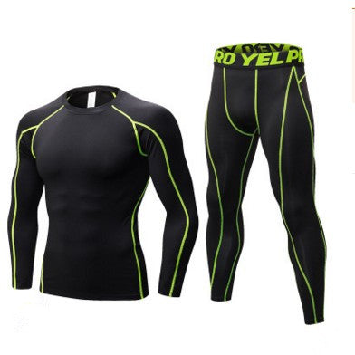Ensemble Compression Running Homme Manches Longues — vue 6 — AZOTH