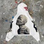 Hoodie Vintage Gothic Street Loose — vue 2 — AZOTH