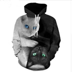 Hoodie Imprimé Chat Kawaii — AZOTH