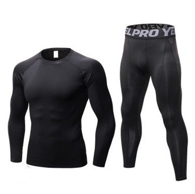 Ensemble Compression Running Homme Manches Longues — vue 4 — AZOTH