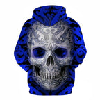 Hoodie Dragon Rouge Skull — vue 3 — AZOTH