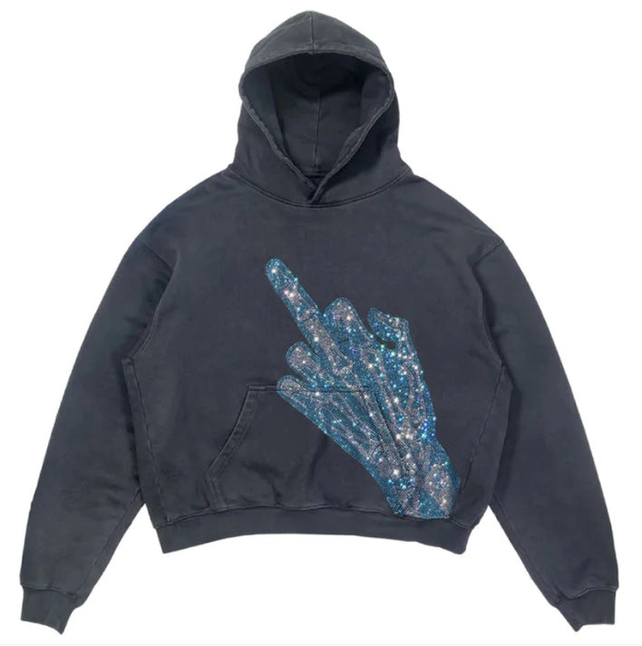 Hoodie Skull Vintage Homme — vue 2 — AZOTH