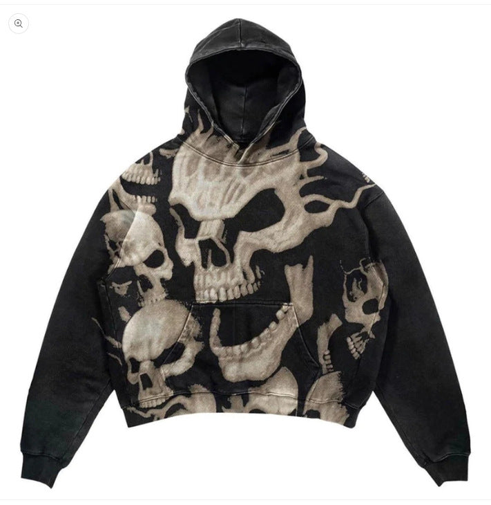 Hoodie Skull Vintage Homme — vue 6 — AZOTH