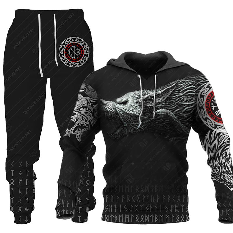 Ensemble Sportif 2 Pièces Loup 3D Homme — vue 4 — AZOTH