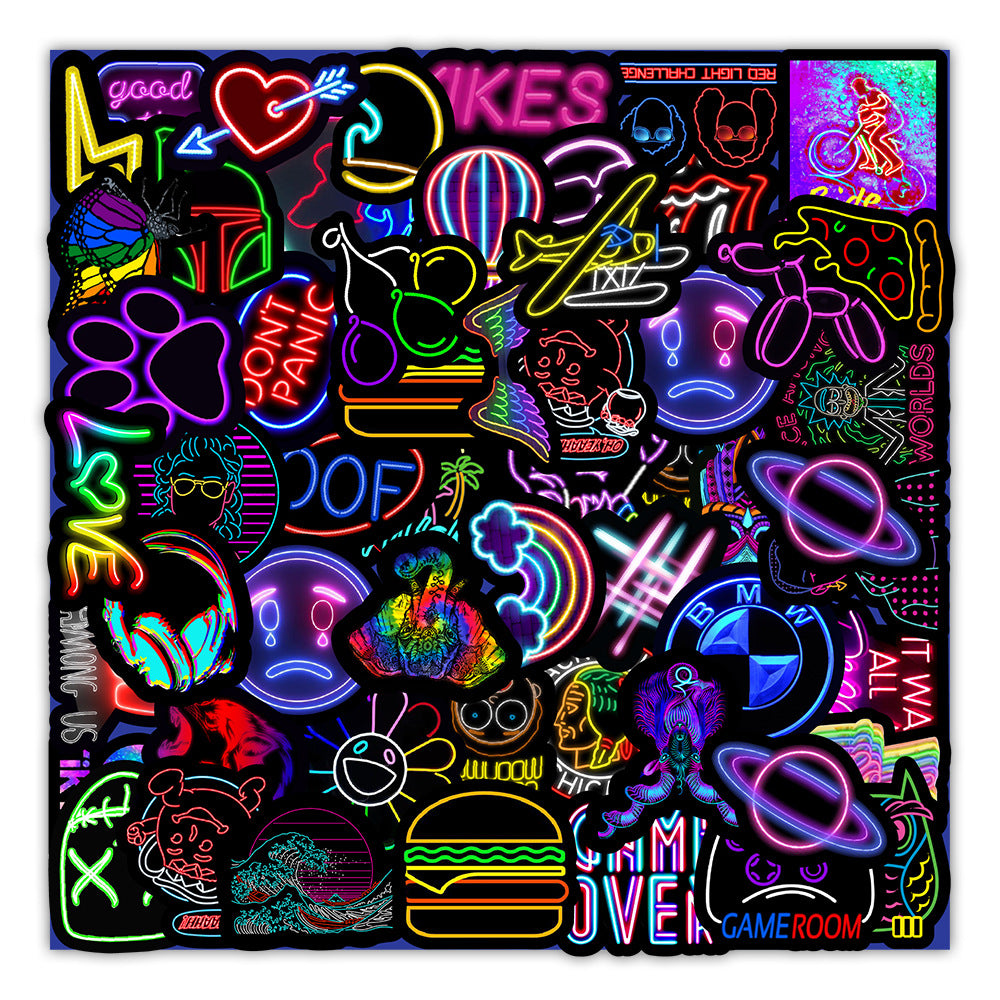 50 Stickers Néon Décoratifs — vue 3 — AZOTH