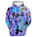 Hoodie Skull Graffiti Peint — AZOTH