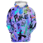 Hoodie Skull Graffiti Peint — AZOTH