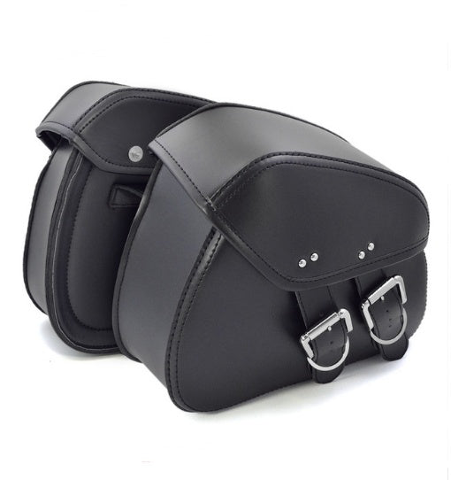 Sacoches Cuir PU Noires Moto Paire — AZOTH