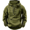 Hoodie Lacets Casual Sport Poche Homme — vue 2 — AZOTH
