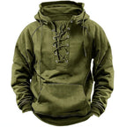 Hoodie Lacets Casual Sport Poche Homme — vue 2 — AZOTH
