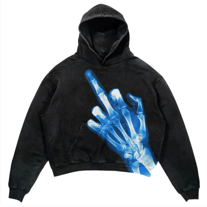 Hoodie Skull Vintage Homme — vue 7 — AZOTH