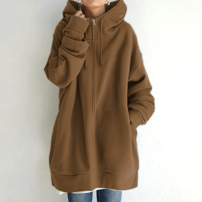 Hoodie Polaire Femme Sport Zippé — vue 9 — AZOTH