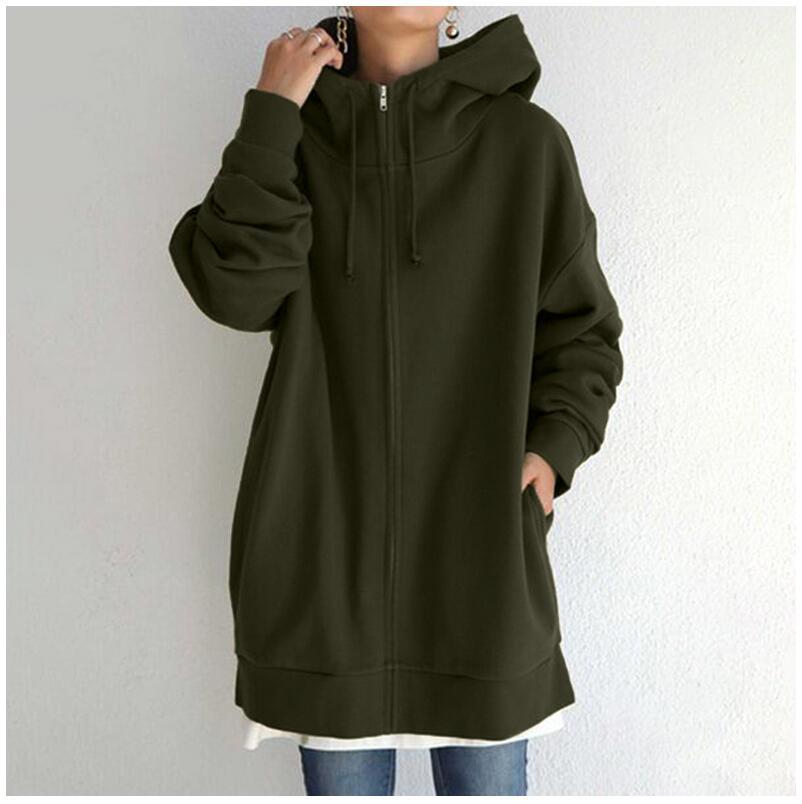 Hoodie Polaire Femme Sport Zippé — vue 8 — AZOTH