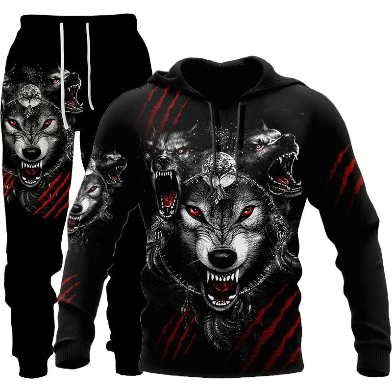 Ensemble Sportif 2 Pièces Loup 3D Homme — vue 9 — AZOTH