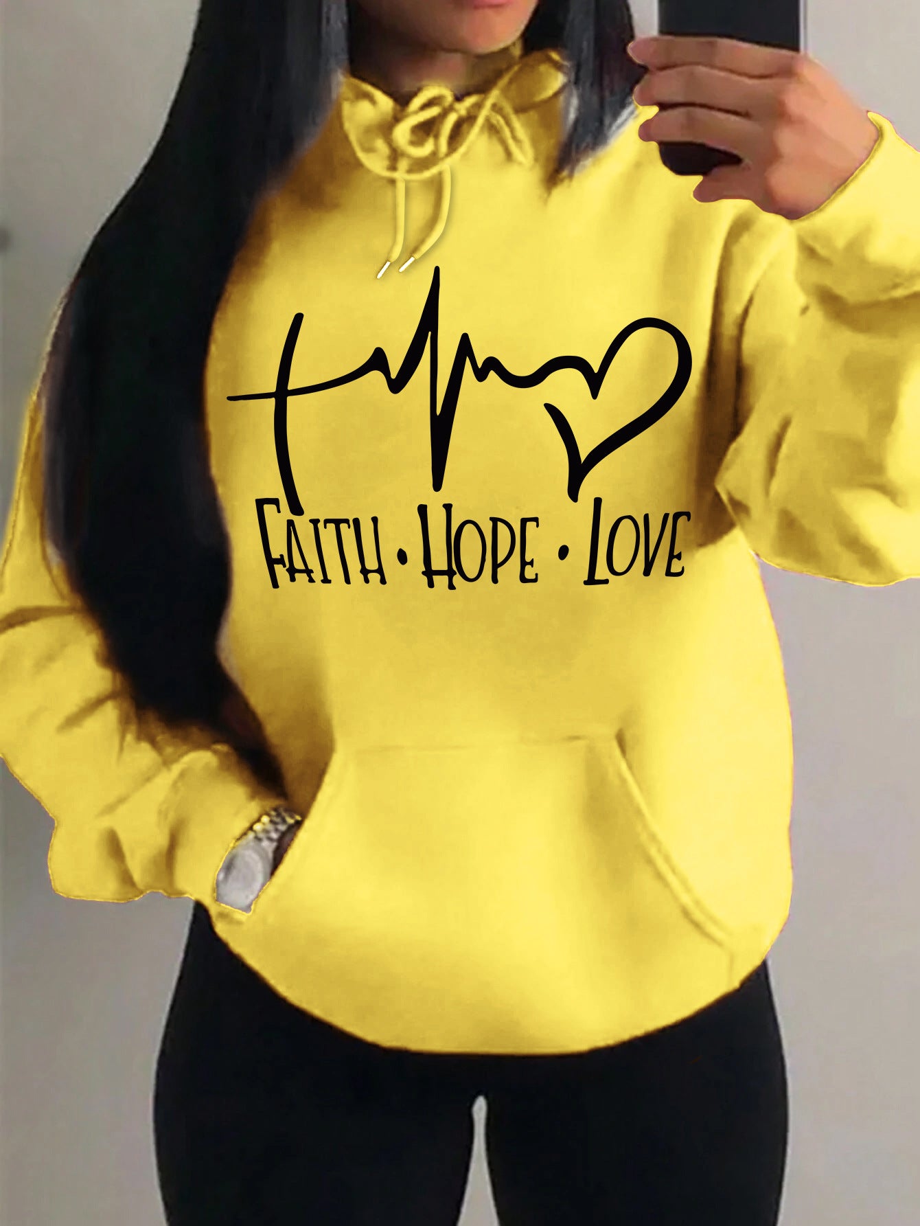 Hoodie Femme Message Inspirationnel — vue 13 — AZOTH