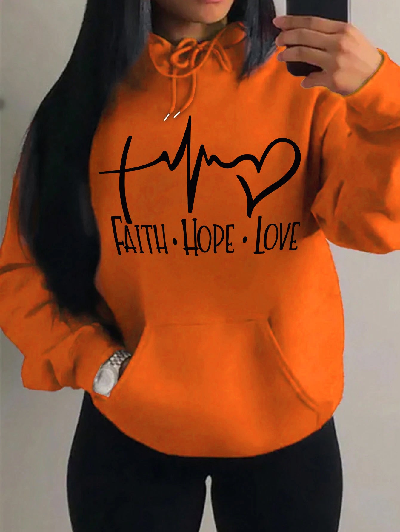 Hoodie Femme Message Inspirationnel — vue 20 — AZOTH
