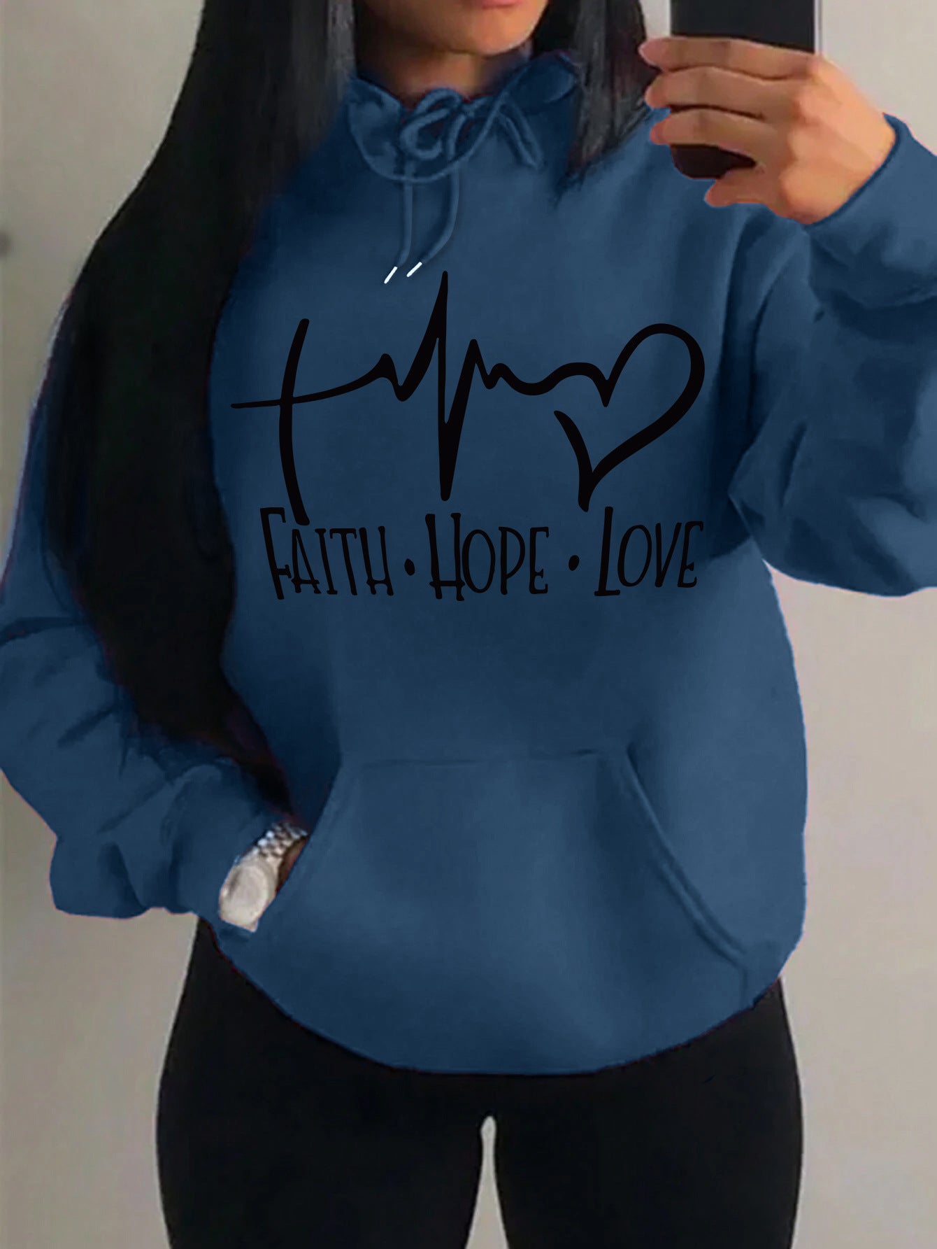 Hoodie Femme Message Inspirationnel — vue 22 — AZOTH
