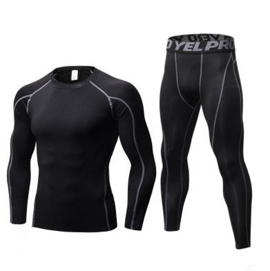 Ensemble Compression Running Homme Manches Longues — vue 5 — AZOTH