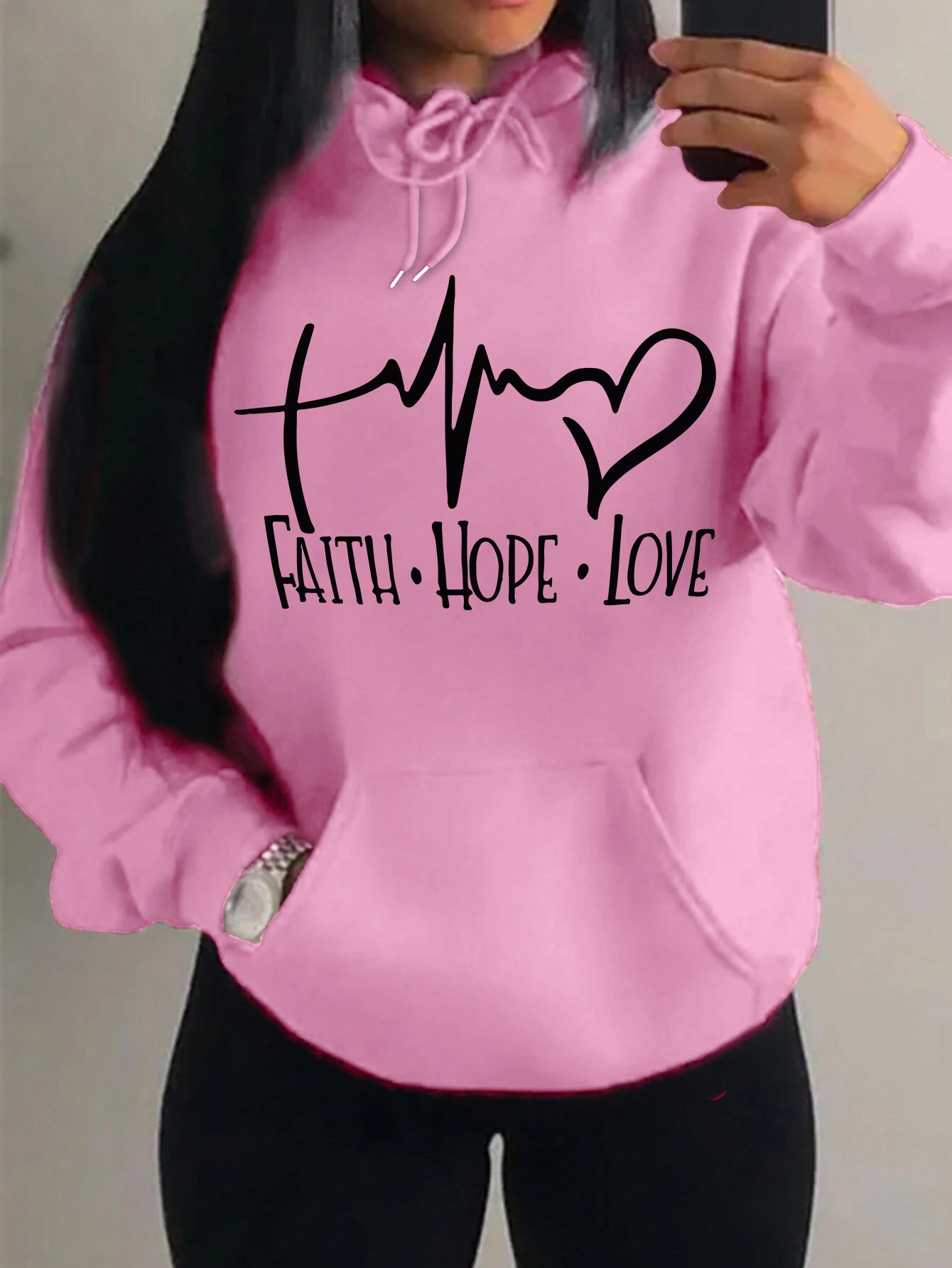 Hoodie Femme Message Inspirationnel — vue 14 — AZOTH