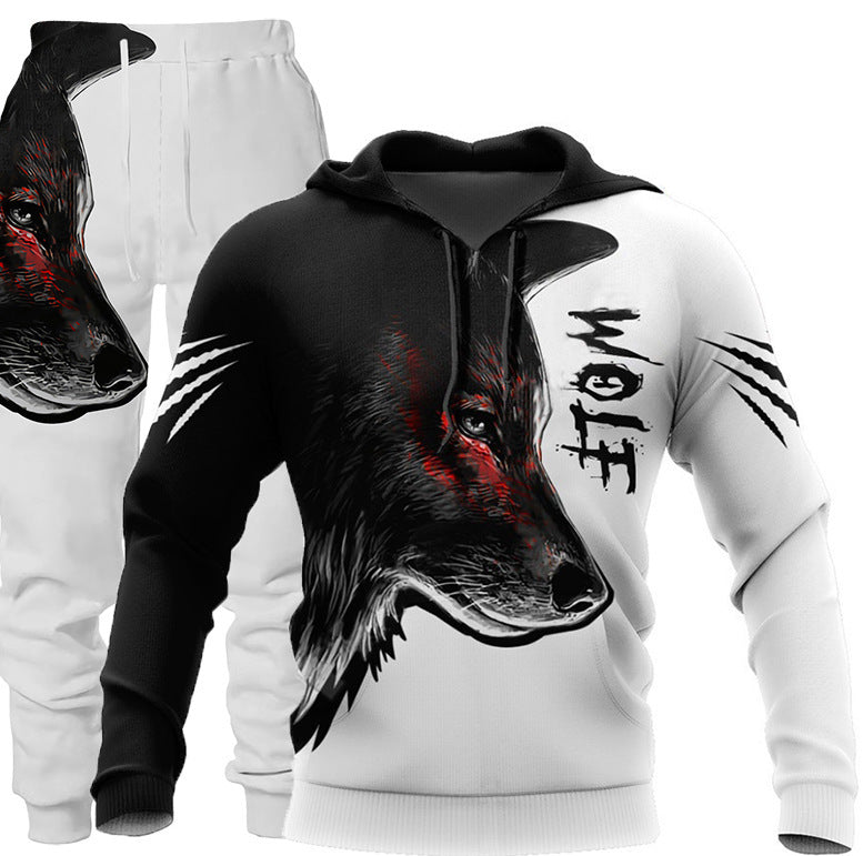 Ensemble Sportif 2 Pièces Loup 3D Homme — vue 2 — AZOTH