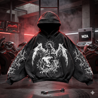 Hoodie Gothic Ange Imprimé Oversize