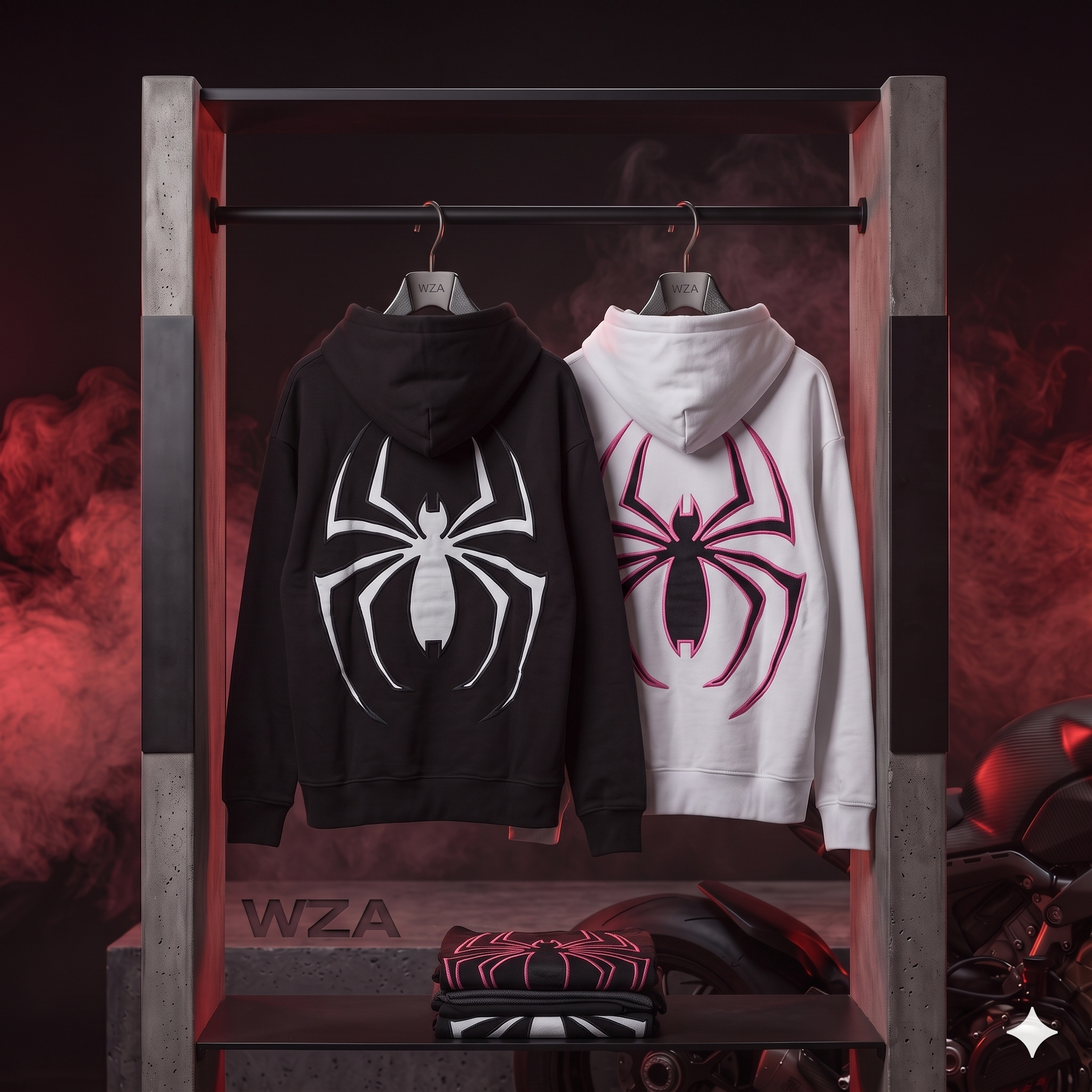 Hoodie Zippé Spider Femme Streetwear