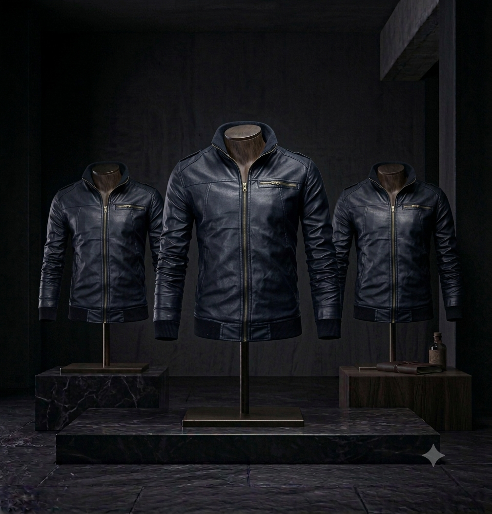 Veste Cuir Agent Vintage