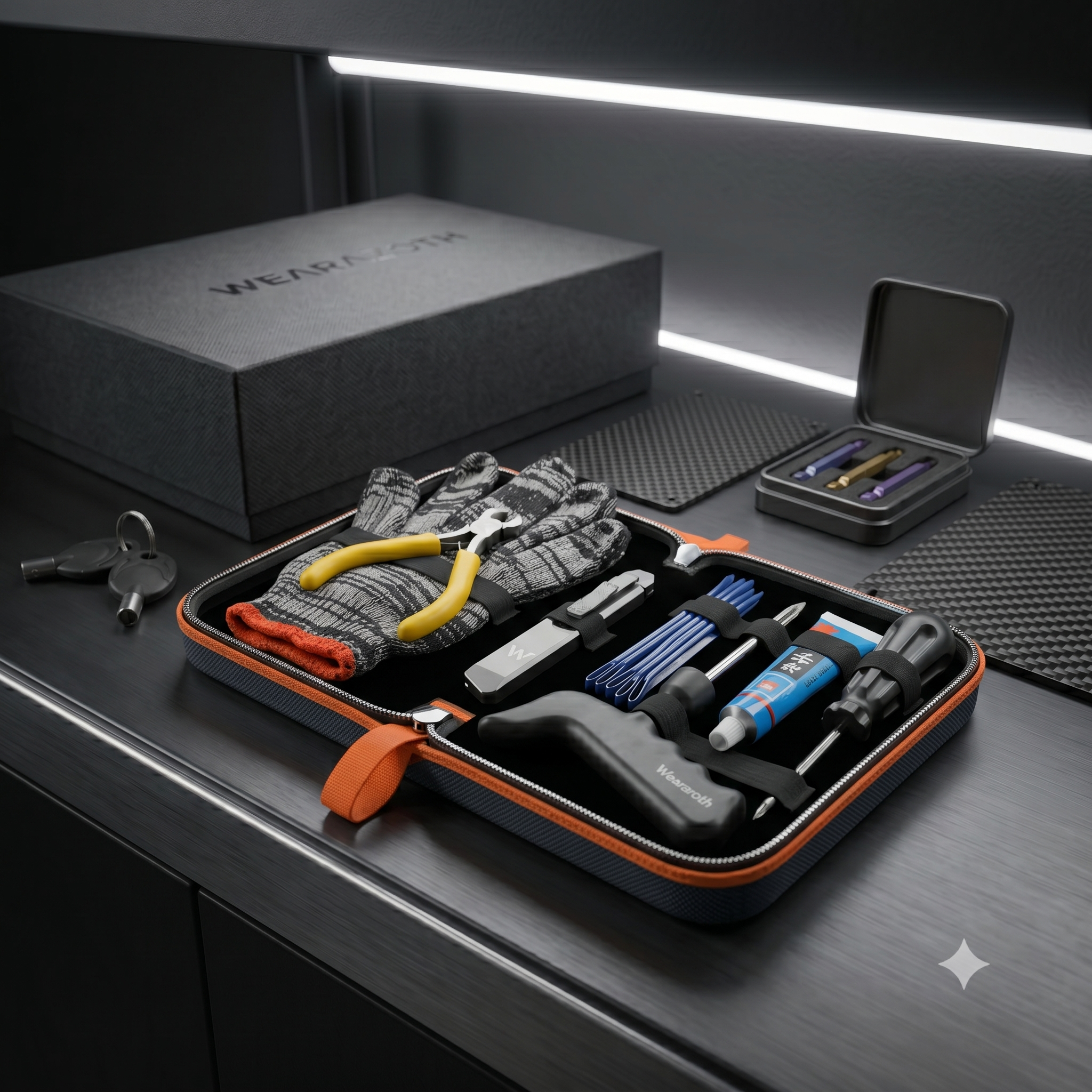 Kit Réparation Pneu Moto Portable