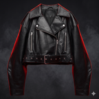Veste Courte Femme Simili-Cuir Vintage