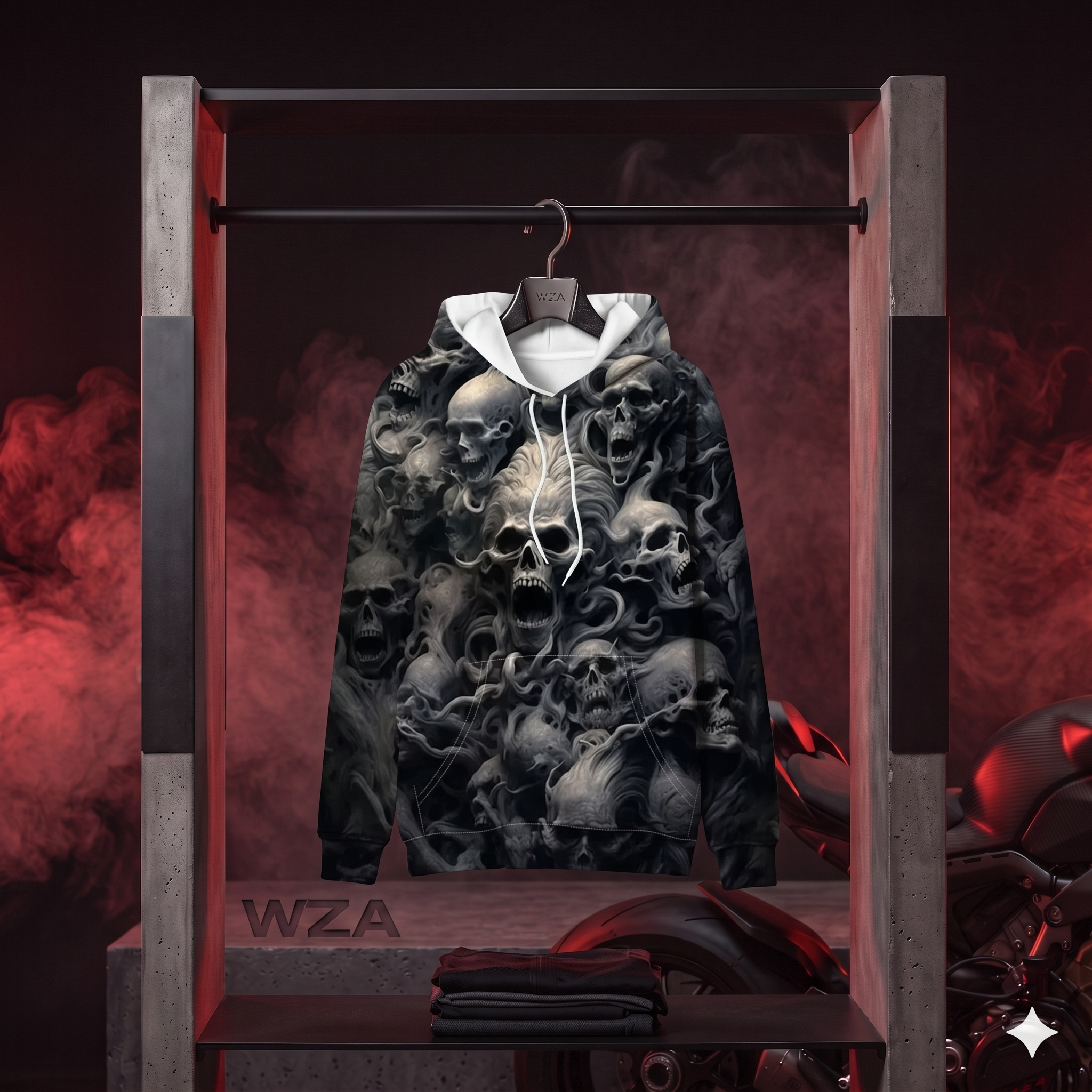 Sweat Vintage Skull 3D Oversize