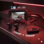 Dashcam Moto 1080P Avant/Arrière GPS