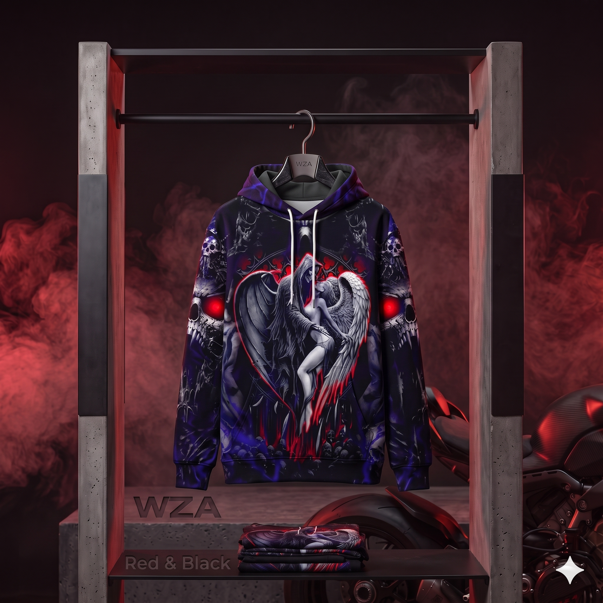 Hoodie Skull 3D Homme