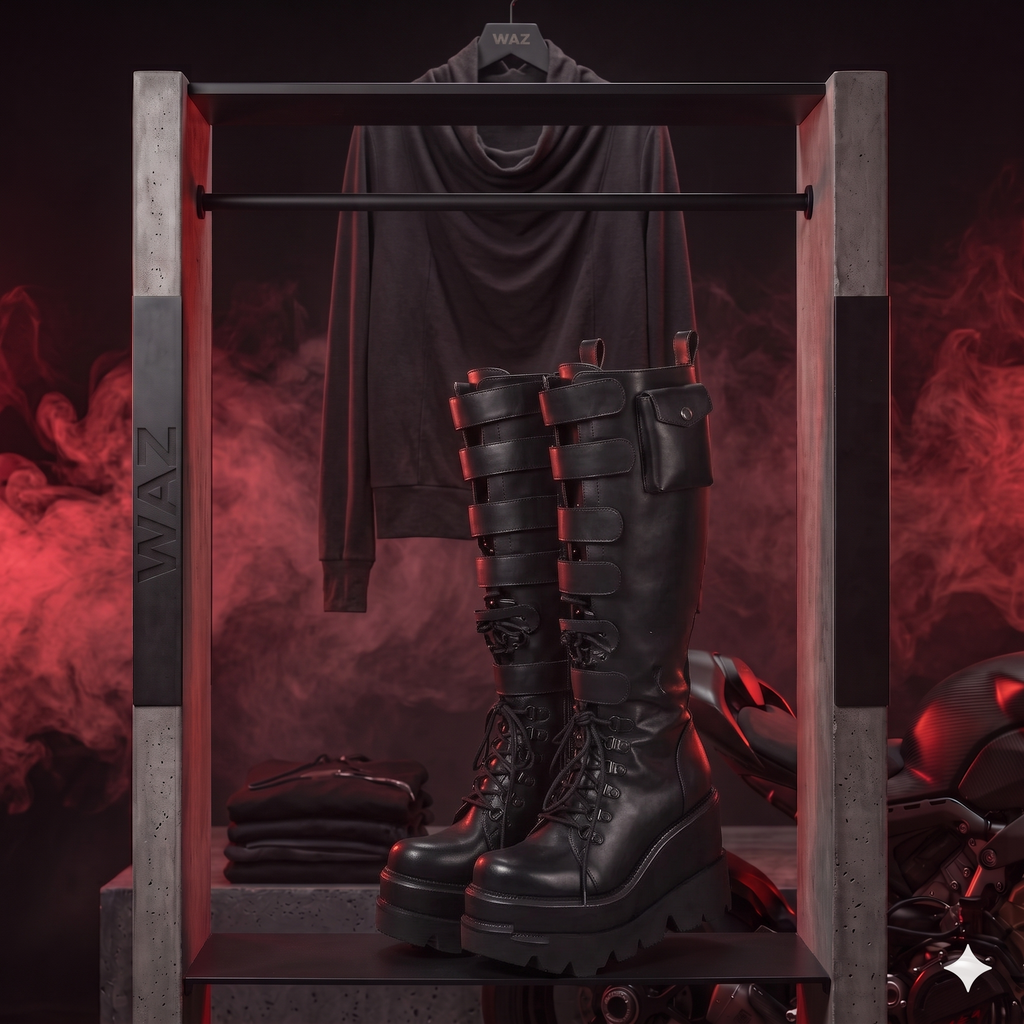 Bottes Plateforme Cuir Femme