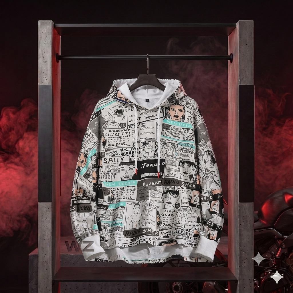Hoodie Oversize Printanier Homme