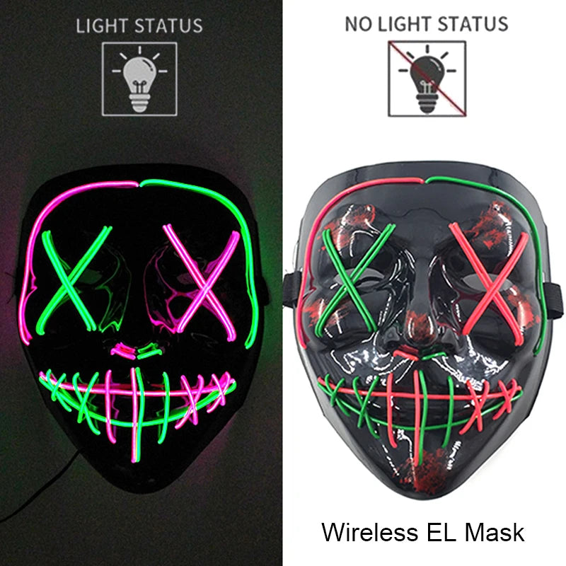 Masque Purge LED Néon Sans Fil