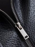 Veste Femme Simili-Cuir Noir Biker