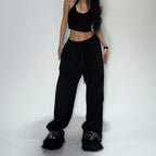 Pantalon Cargo Femme Camouflage Y2K