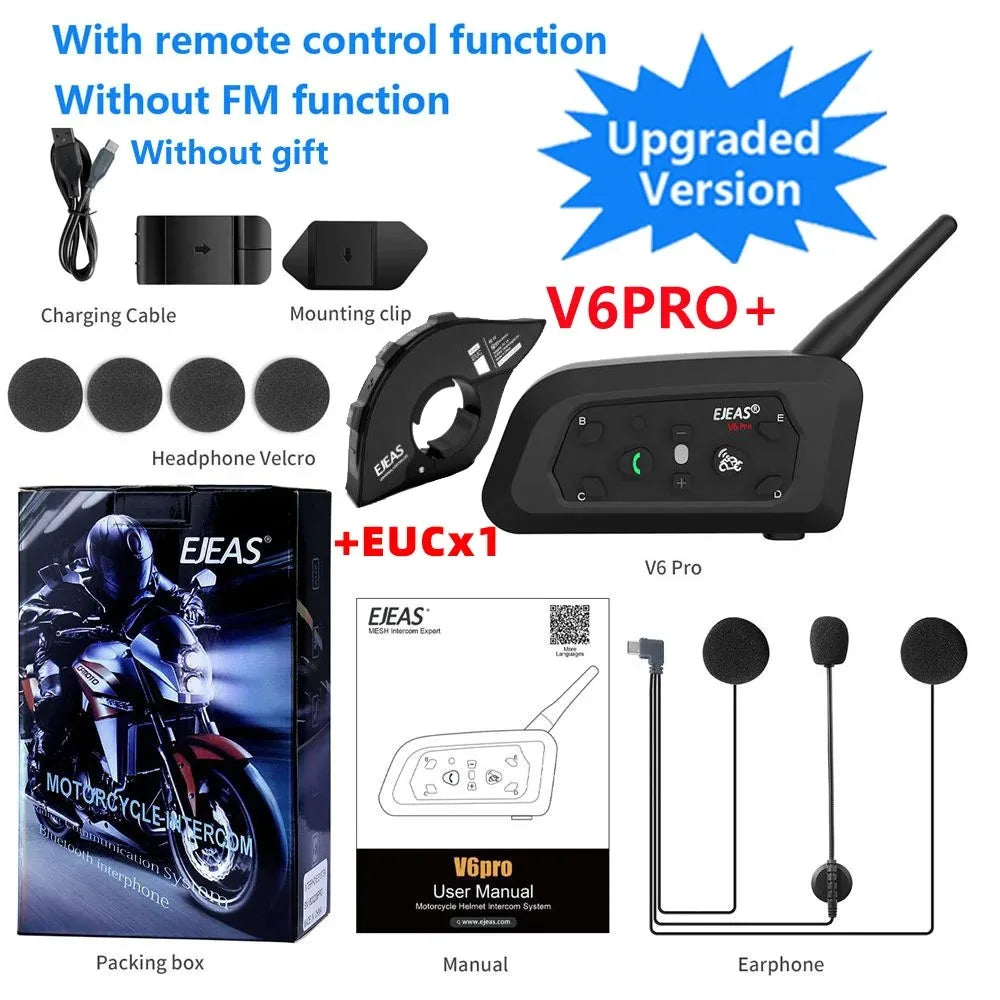 Intercom Moto Bluetooth V6 Pro (6 Riders)