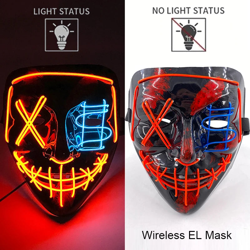Masque Purge LED Néon Sans Fil