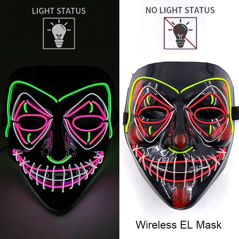 Masque Purge LED Néon Sans Fil